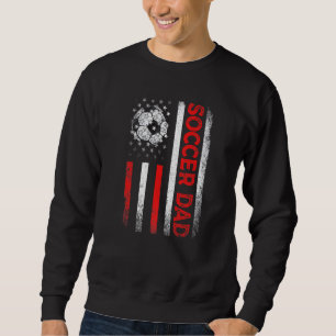 Sudadera Hombres clásicos retro bandera estadounidense fútb