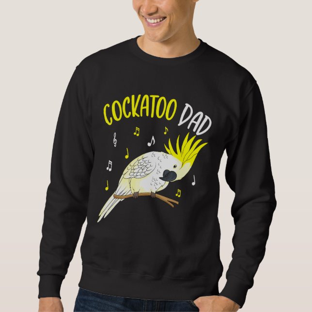Sudadera Hombres Cockatoo Dad Parrot Bird (Anverso)
