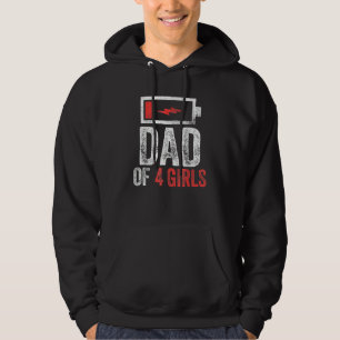 Sudadera Hombres con 4 Chicas del Día del Padre Hija