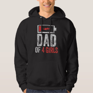 Sudadera Hombres con 4 Chicas del Día del Padre Hija