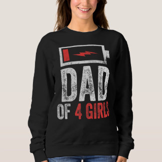 Sudadera Hombres con 4 Chicas del Día del Padre Hija