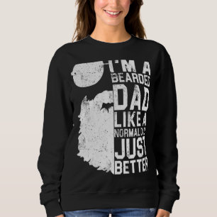 Sudadera Hombres con barba papá con barba Humor de barba Dí