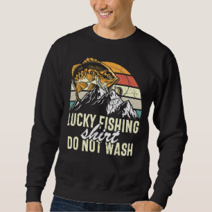 Sudadera Hombres Con Suerte Pesca No Lavan A Los Navidades 