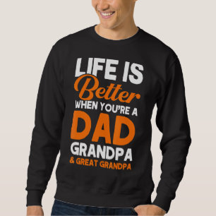 Sudadera Hombres cuando eres un abuelo de papá y un gran ab