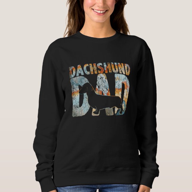 Sudadera Hombres Dachshund Papá Mejor Perro Papá Jamás Anim (Anverso)