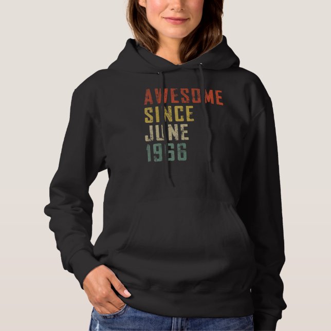 Sudadera Hombres De 56 Años De Edad Increíble Desde Junio D (Anverso)