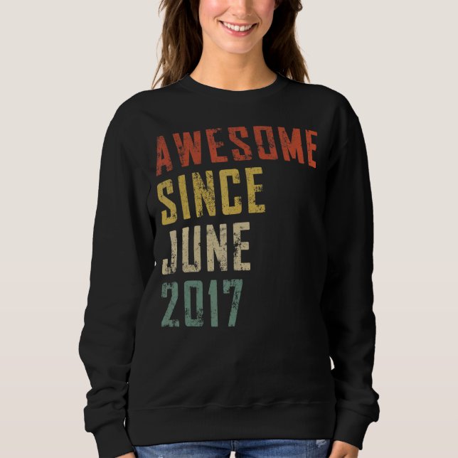Sudadera Hombres De 5 Años De Edad Increíble Desde Junio De (Anverso)