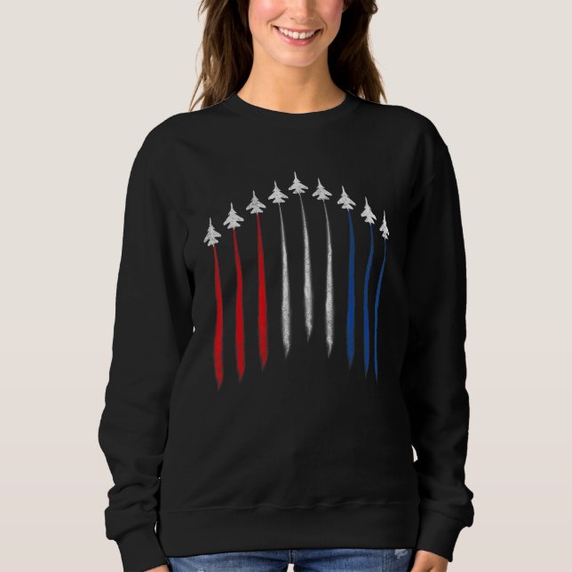 Sudadera Hombres De La Bandera Jet American 4 De Julio (Anverso)