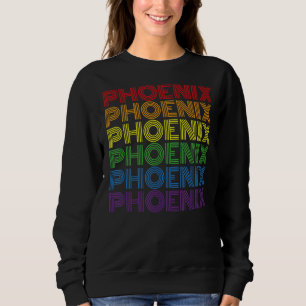 Sudadera Hombres de la Ciudad del Arcoiris Retro Phoenix Ar