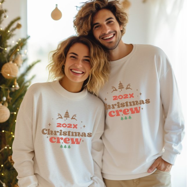 Sudadera Hombres de la tripulación de Navidades de año pers (Custom Year Matching Holiday Christmas Crew men's Sweatshirt)