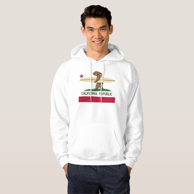 Sudadera Hombres de los Osos de Surfing de California (Anverso completo)