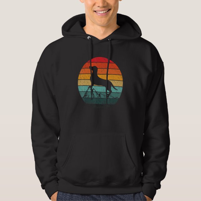 Sudadera Hombres de perros de época retro de Dachshund (Anverso)