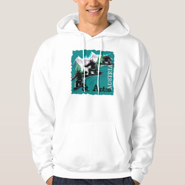 Sudadera Hombres de snowboard de Saint Anton Austria (Anverso)
