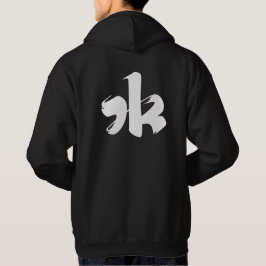 Sudadera Hombres de texto blanco japoneses de Guay negro