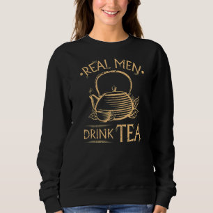 Sudadera Hombres de verdad beben té hierbas Chai Green Tea 