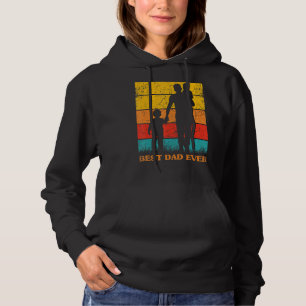 Sudadera Hombres Día del Padre Mejor Papá Nunca Retro Atard