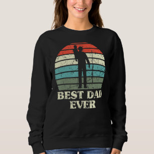 Sudadera Hombres Día del Padre Mejor Papá Nunca Retro Atard