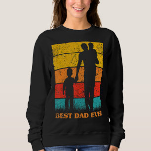 Sudadera Hombres Día del Padre Mejor Papá Nunca Retro Atard