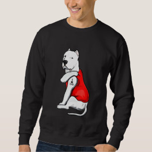 Sudadera Hombres Dogo Argentino Tatto de perro me encanta e