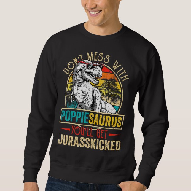 Sudadera Hombres Dolor Poppiesaurus Dinosaur Rex Fath (Anverso)