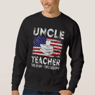 Sudadera Hombres Ee.Uu. Bandera Americana Tío Profesor El H