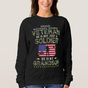 Sudadera Hombres, Él Es Un Soldado, Mi Nieto Está Orgulloso