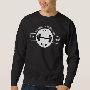 Sudadera Hombres El Mejor Gimnasio Squa Powerlifter Fitnes
