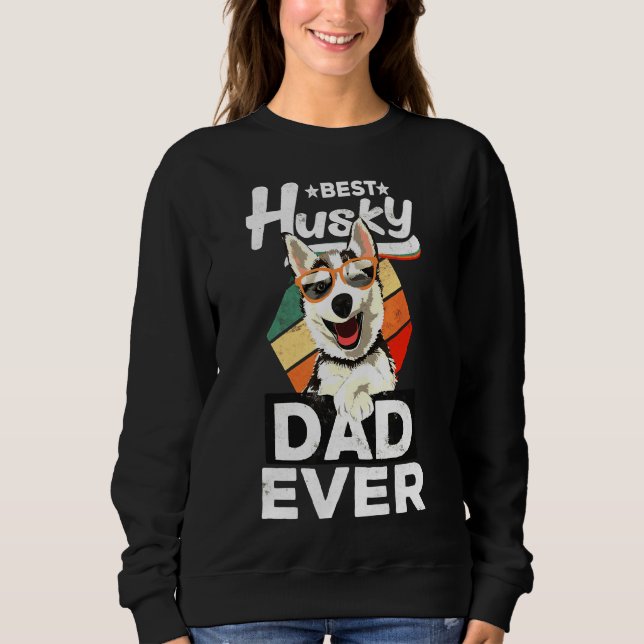 Sudadera Hombres El Mejor Padre Husky (Anverso)