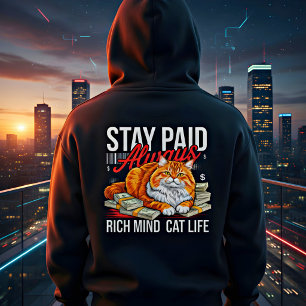 Sudadera Hombres Emprendedores - Permanece Pagado Gato Jefe