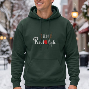 Sudadera Hombres Equipo Oscuro Rudolph Navidad