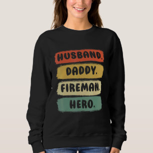 Sudadera Hombres Esposo Papi Bombero Héroe Bombero Papi