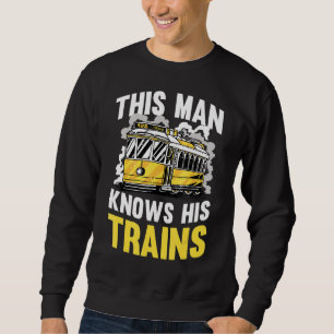 Sudadera Hombres Este Hombre Conoce Sus Trenes Locomotora F