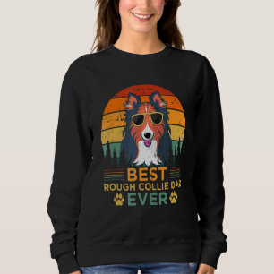 Sudadera Hombres Estilo Retro Mejor Collie Papá Nunca