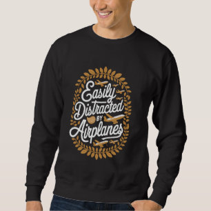 Sudadera Hombres Fácilmente Distraídos Por Aviones Retro Av