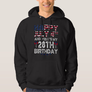 Sudadera Hombres felices 4 de julio y si es mi cumpleaños 2