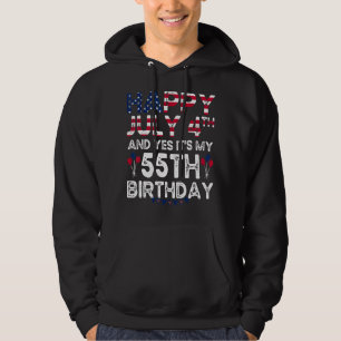 Sudadera Hombres felices 4 de julio y si es mi cumpleaños 5