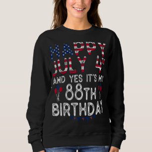 Sudadera Hombres felices 4 de julio y si es mi cumpleaños 8