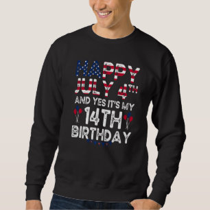 Sudadera Hombres felices 4 de julio y si es mi cumpleaños n