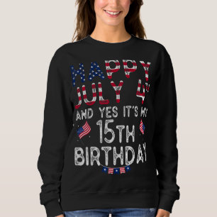 Sudadera Hombres felices 4 de julio y si es mi cumpleaños n