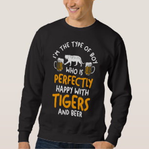 Sudadera Hombres Felices Con Cerveza Y Tigres
