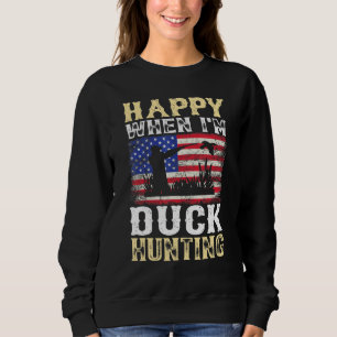 Sudadera Hombres Felices Cuando Soy Cazadora De Patos