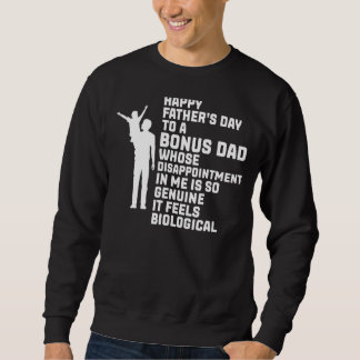 Sudadera Hombres Feliz Día del Padre a un Padre Bonus Stepd