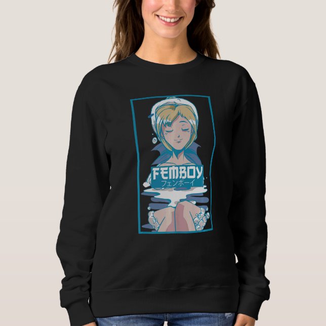 Sudadera Hombres Femboy Vaporwave Femboy (Anverso)