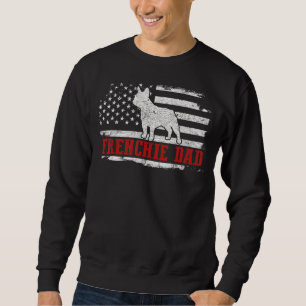 Sudadera Hombres Frenchie Dad molestos a patriota de la ban