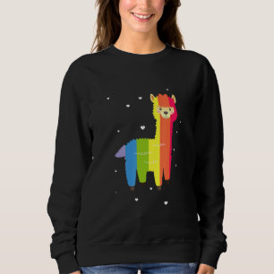 Sudadera Hombres Gay Bisexual Gay Trans Lgbtq Heart Llama R