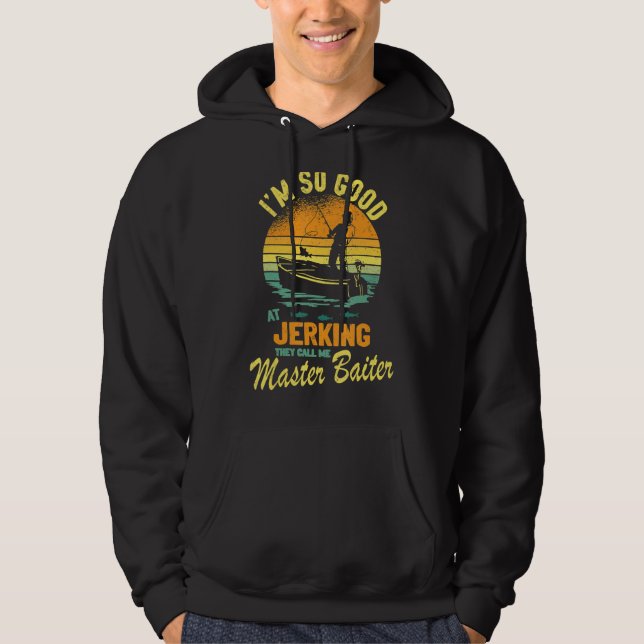 Sudadera Hombres Graciosos Pescadores Anglófonos Tan Buenos (Anverso)