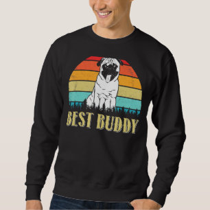 Sudadera Hombres Graciosos Retro Pug Mujeres Niños