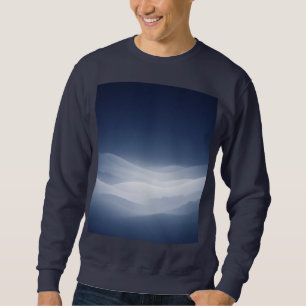 Sudadera Hombres Gráficos de Paisaje con Gradiente Azul Min