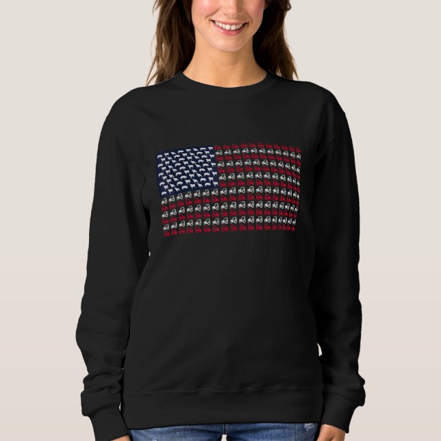 Sudadera Hombres granjeros Tractor de Granjas 4 de julio Ba (Anverso)