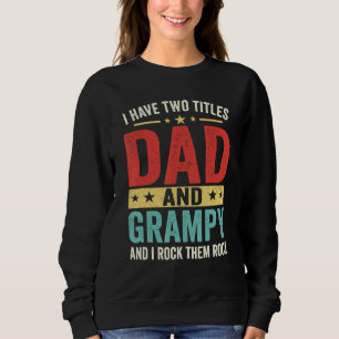Sudadera Hombres Groovy Tengo Dos Títulos Papá Y Grampy Día
